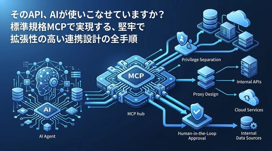 その社内API、AIは安全に使いこなせていますか？標準規格MCPで実現する堅牢な連携設計の全手順