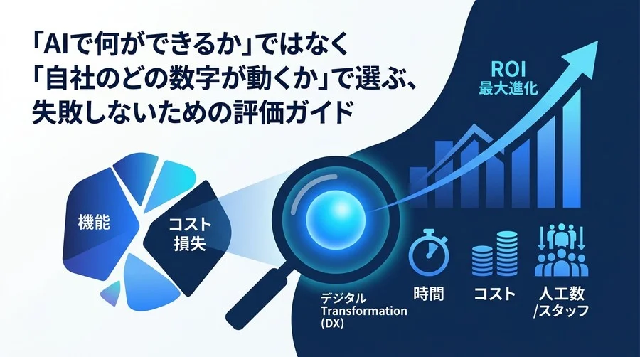 サービス業のAI活用は「機能」ではなく「数字」で選ぶ。失敗によるコストロスを防ぎROIを最大化する評価基準