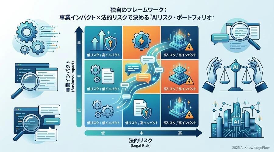 独自フレームワーク：事業インパクト×法的リスクで決める「AIリスク・ポートフォリオ」 - Section Image