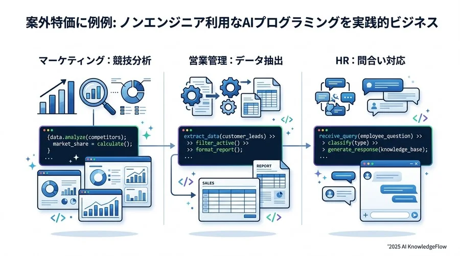 【ケース別】非エンジニアがAIプログラミングを実務に活かす活用シーン - Section Image 3
