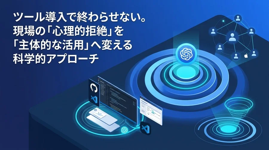 ツール導入で終わらせない。現場の「心理的拒絶」を「主体的な活用」へ変える科学的アプローチ