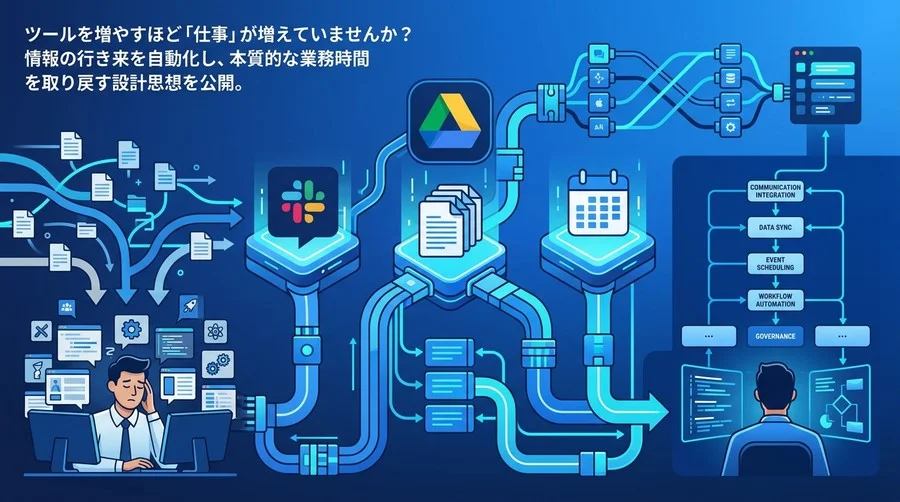 Slack・Drive・Calendar連携の実践アプローチ：SaaS疲れを解消するワークフロー設計