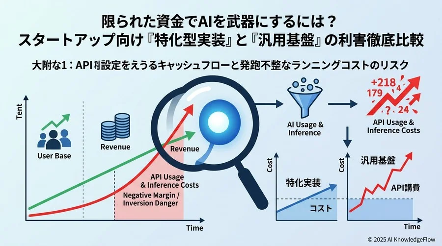 デメリット①：キャッシュフローを圧迫するAPI課金と予測困難なランニングコスト - Section Image