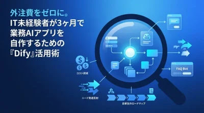 外注費を抑えて業務AIアプリを自作する。IT未経験から始める『Dify』活用と内製化実践ロードマップ