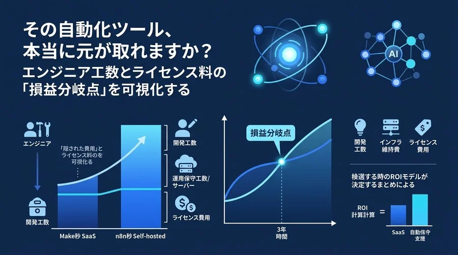 その自動化ツール、本当に元が取れていますか？n8nとMakeのROI徹底比較と実践的TCO分析ガイド