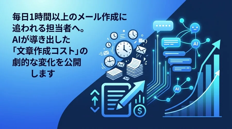 毎日1時間のメール作成に追われる担当者へ。AI導入による文章作成コストの劇的な変化と実践アプローチ