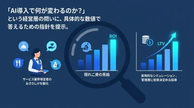サービス業のAI活用とROI算出：人件費削減にとどまらない投資判断の基準