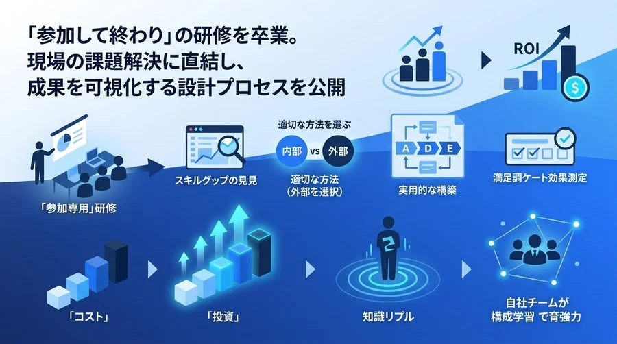 「参加して終わり」を脱却する研修カリキュラム設計のワークフローと効果測定