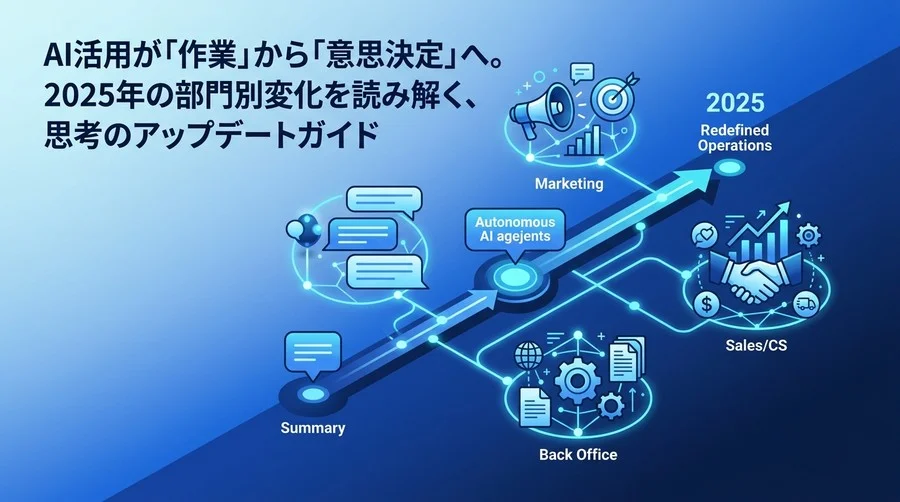 AIエージェントで業務はどう再定義される？2025年の部門別ユースケースと必須マインドシフト