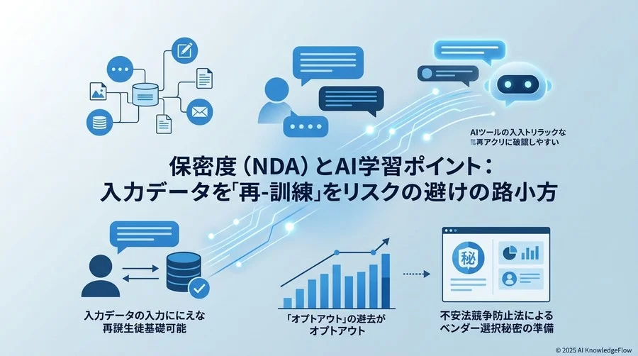秘密保持（NDA）とAI学習の論点：入力データが「再学習」されるリスクをどう回避するか - Section Image