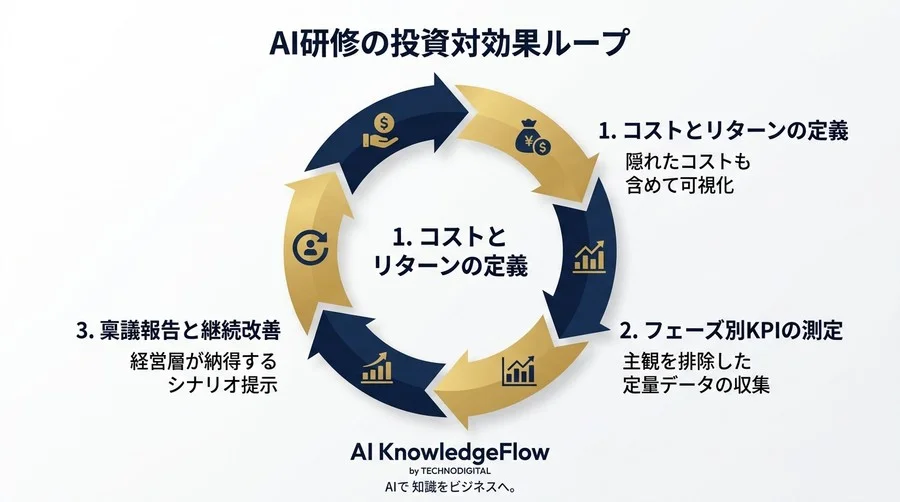 【経営層向け】対話型AI研修の投資対効果（ROI）を可視化する定量評価フレームワーク - Conclusion Image