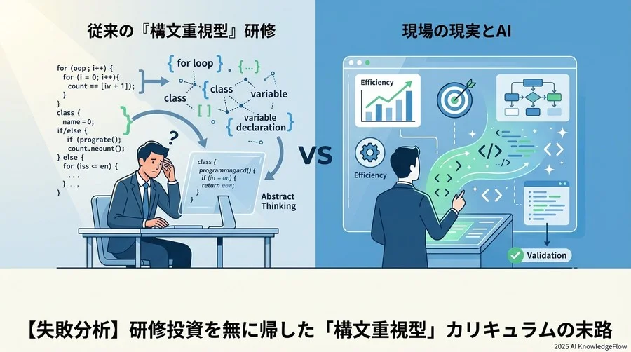 【失敗分析】研修投資を無に帰した「構文重視型」カリキュラムの末路 - Section Image