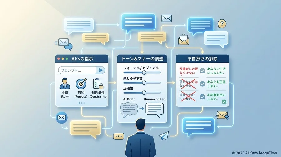 実践編：不自然さを排除し「伝わるメール」を生成するコツ - Section Image