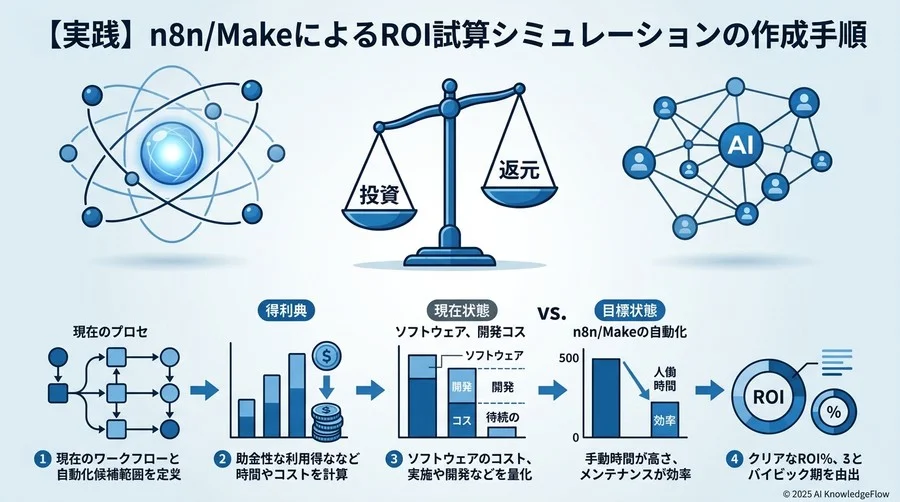 【実践】n8n/MakeによるROI試算シミュレーションの作成手順 - Section Image