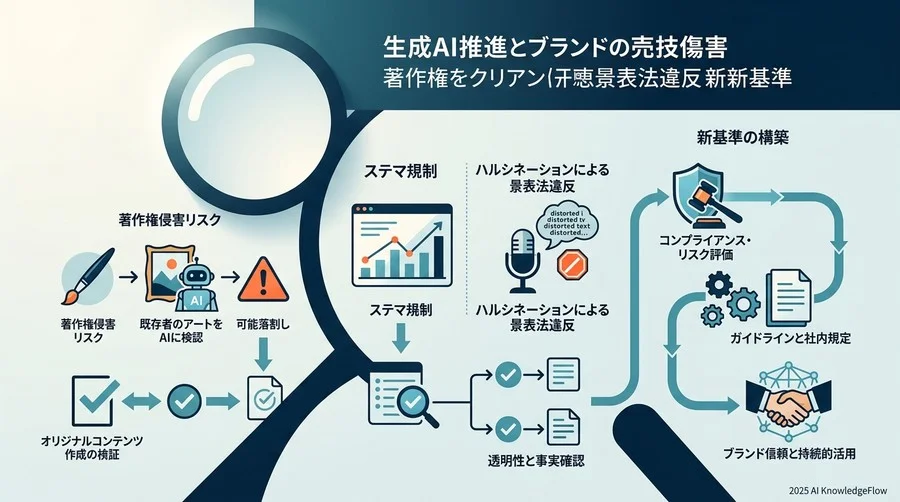 生成AIによるプロモーションとブランド棄損：著作権・景表法をクリアする新基準 - Section Image