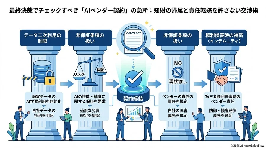 最終決裁でチェックすべき「AIベンダー契約」の急所：知財の帰属と責任転嫁を許さない交渉術 - Section Image 3